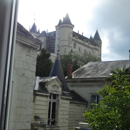 Vue Sur Chateau Et Loire Saumur Bagian luar foto