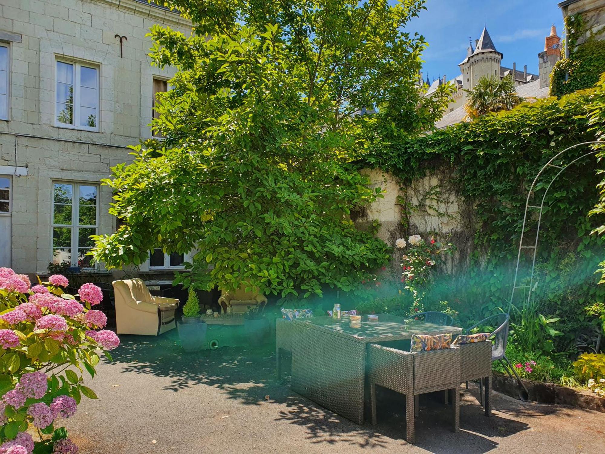 Vue Sur Chateau Et Loire Saumur Bagian luar foto